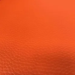 Werther Bänke|Bank Byblos XL Mit Armlehne Rechts Bezug Leder L9999B Orange Rot Fuß Metallkufen Schwarz