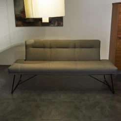 KFF Bänke|Bank D-Light Stoff Remix Grau Gestell Schwarz