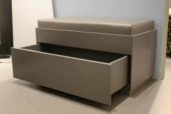 Schönbuch Bänke|Bank Hesperide Dyo Bezug Leder Grau Korpus Lack VSC5692 Granit Grau