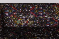 Werther Bänke|Bank Hygge Innen Stoff Talisman FCL 7014 01 Arlequin Schwarz Rot Gelb Außen Stoff U3660J Schwarz Gestell Holz Schwarz