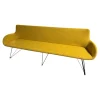 Werther Bänke|Bank Jona 240 Stoff Brera U 3280 Gelb Drahtuntergestell Schwarz