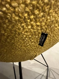 Werther Bänke|Bank Jona 240 Stoff Brera U 3280 Gelb Drahtuntergestell Schwarz