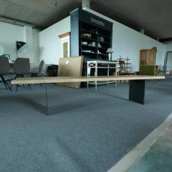 Anrei Bänke|Bank Modell 310443B Eiche Gestell Metallwangen Grau