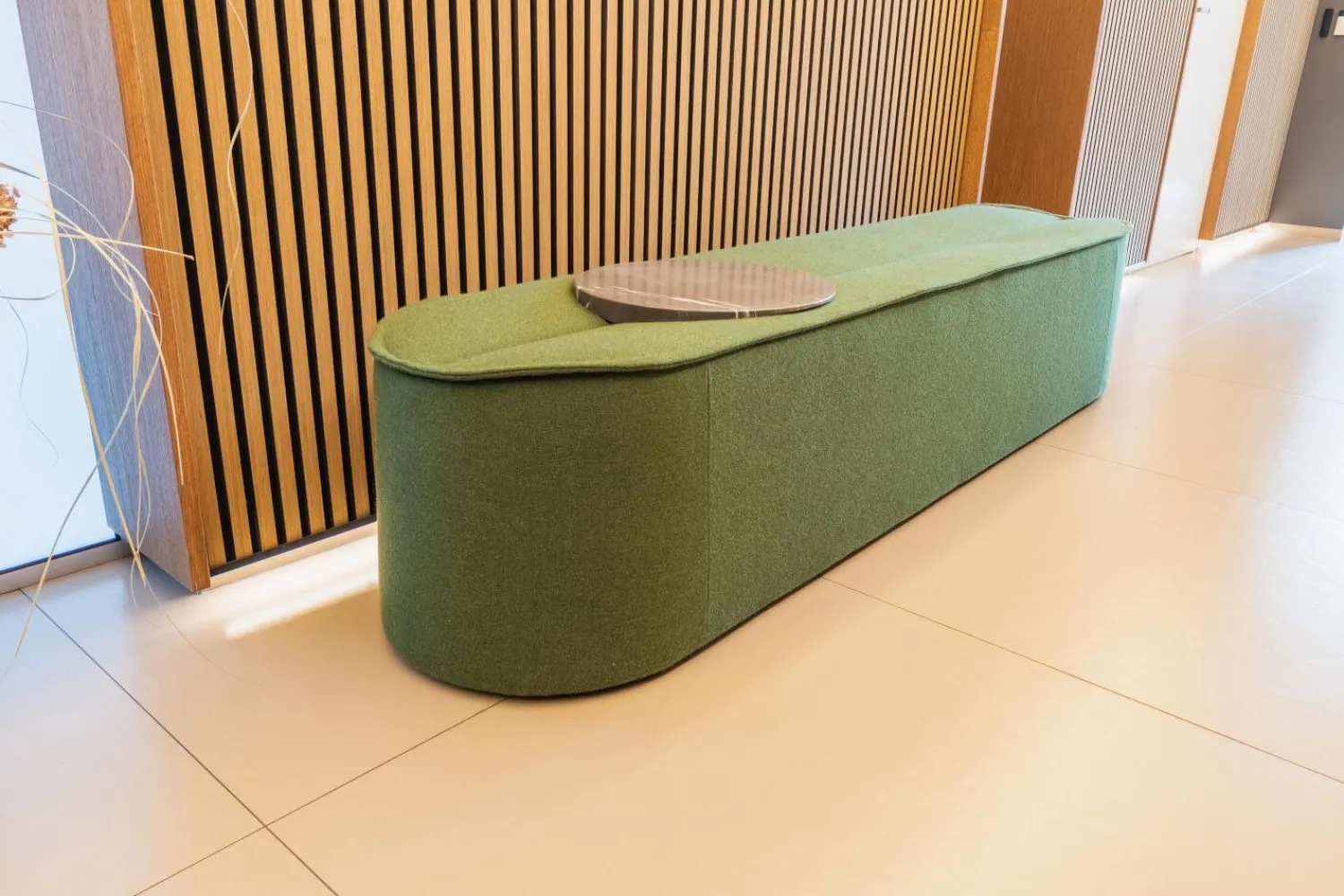 COR Bänke|Bank Nenou Stoff 9725 Moos Grün Mit Tablett Stein Grafite Brown Patinato