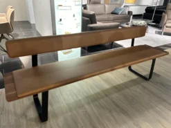 Team 7 Bänke|Bank Nox Leder L1 Origon Sepia 41574 Braun Und Nussbaum Gestell Schwarz Matt