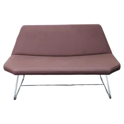 Girsberger Bänke|Bank Otto Bezug Braun Gestell Stahl