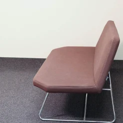 Girsberger Bänke|Bank Otto Bezug Braun Gestell Stahl