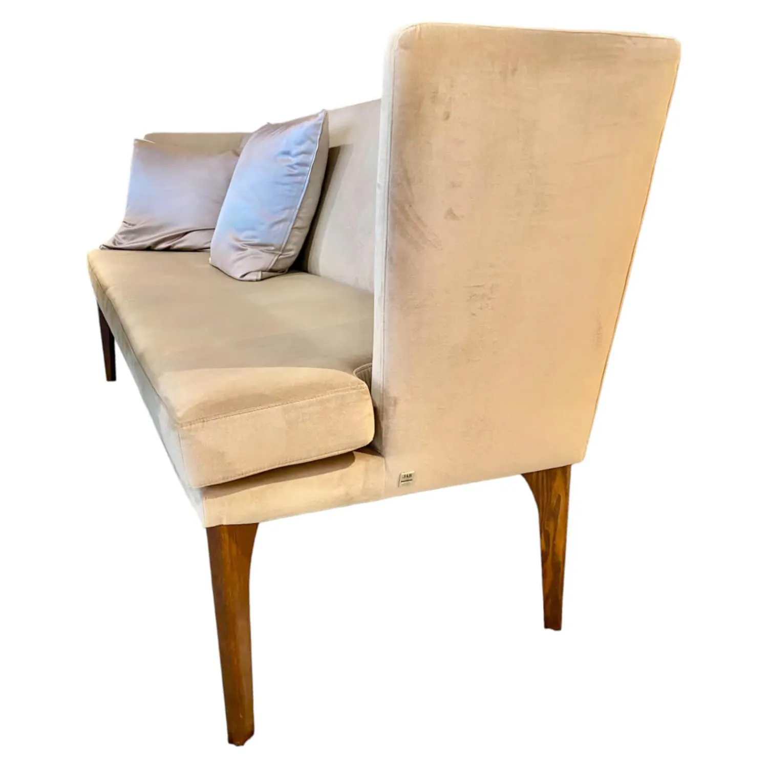 Jab Anstoetz Bänke|Bank Polo Dining Bezug Stoff JAB-1-6847-020 Lennox Beige Gestell Walnuss Natur Geölt