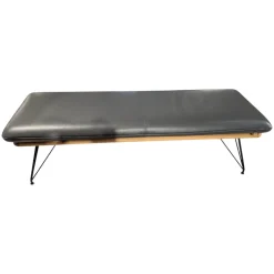 Koinor Bänke|Bank Rosey Leder C-Classic Pepper Anthrazit Stativgestell Schwarz