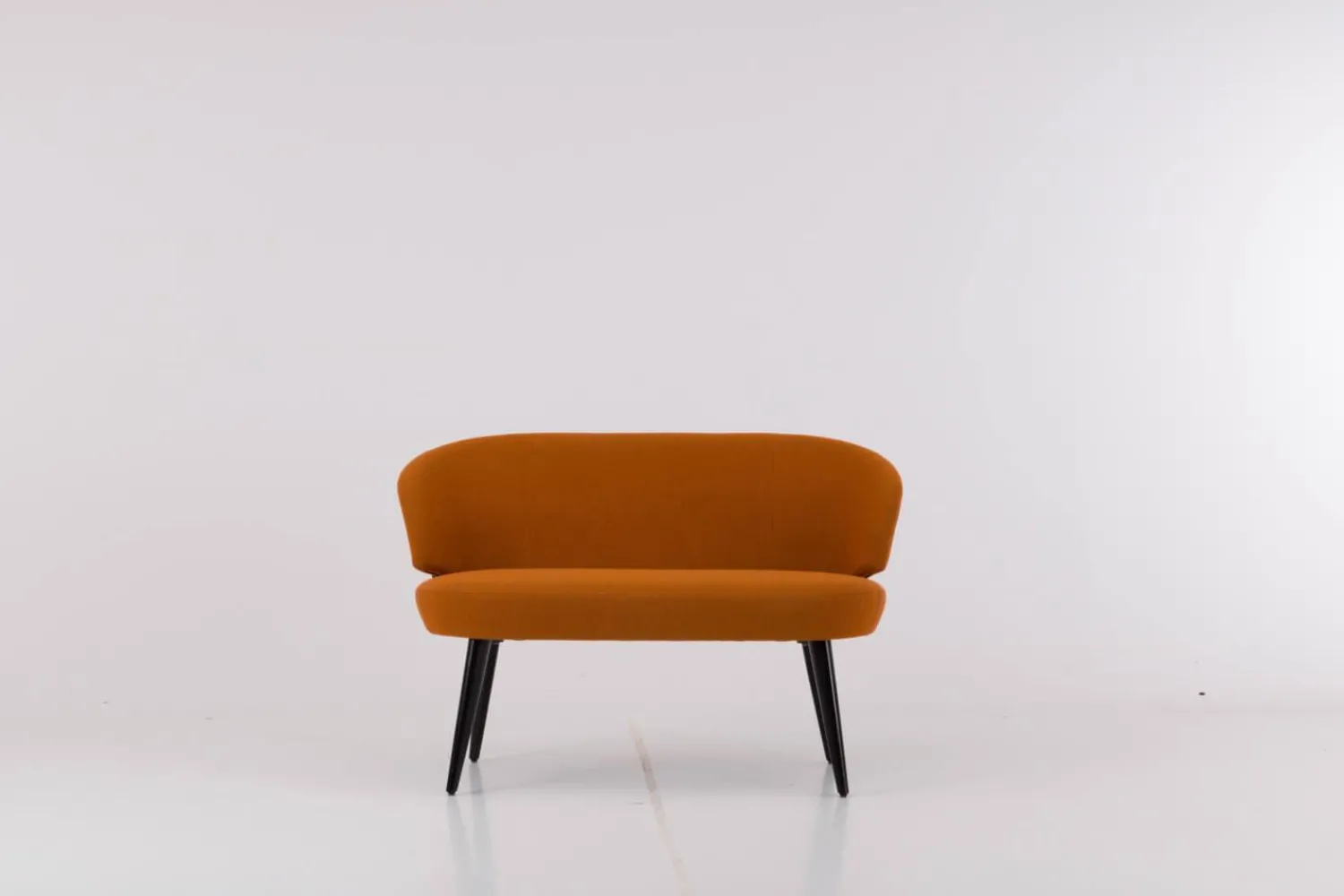 Werther Bänke|Bank Trick Stoff 111 92 Orange Gestell Holz Schwarz