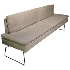 WK Wohnen Bänke|Bank WK 790 11717 C190 Leder LK60 Z7821 Beige Schlittengestell Metall Schwarz M99