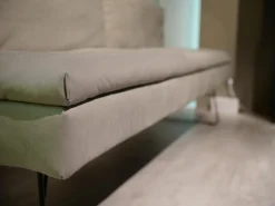 WK Wohnen Bänke|Bank WK 790 11717 C190 Leder LK60 Z7821 Beige Schlittengestell Metall Schwarz M99