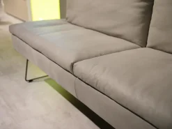 WK Wohnen Bänke|Bank WK 790 11717 C190 Leder LK60 Z7821 Beige Schlittengestell Metall Schwarz M99