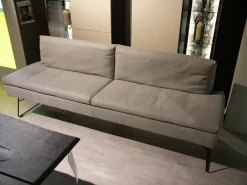 WK Wohnen Bänke|Bank WK 790 11717 C190 Leder LK60 Z7821 Beige Schlittengestell Metall Schwarz M99