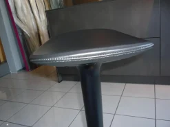 Arper Barhocker & Barstühle|Barhocker Babar Art. 1753 Mit Ledersitzfläche Und Edelstahl Gestell