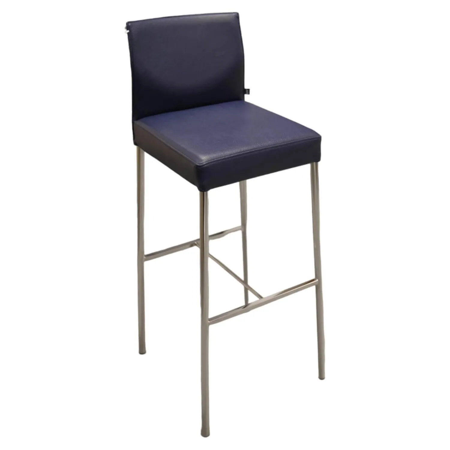 KFF Barhocker & Barstühle|Barhocker Glooh Kunstleder Skai Ocean 4-Fuß Rundrohr Verchromt