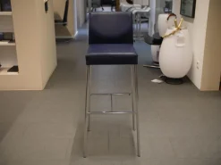 KFF Barhocker & Barstühle|Barhocker Glooh Kunstleder Skai Ocean 4-Fuß Rundrohr Verchromt