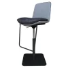 KFF Einzelstühle|Barhocker Lhasa Stoff Blake Grau 65 Drehgestell Struktur Anthrazit M23