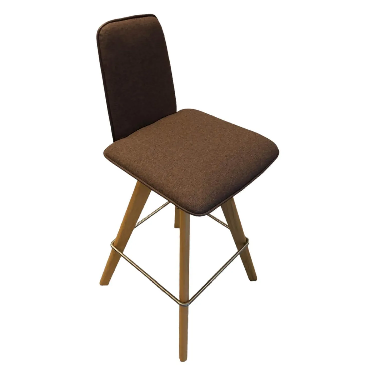 Mayer Einzelstühle|Barhocker Modell 1105 Kunstleder 26 475 Braun Gestell Eiche Natur Lackiert