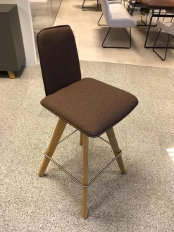 Mayer Einzelstühle|Barhocker Modell 1105 Kunstleder 26 475 Braun Gestell Eiche Natur Lackiert