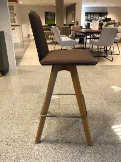 Mayer Einzelstühle|Barhocker Modell 1105 Kunstleder 26 475 Braun Gestell Eiche Natur Lackiert