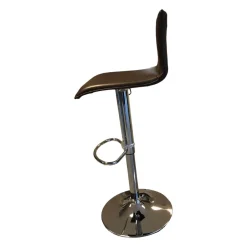 Mayer Barhocker & Barstühle|Barhocker Modell 1213 Leder 81 005 Braun Gestell Chrom Glänzend