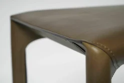 Walter Knoll Barhocker & Barstühle|Barhocker Saddle Chair Hoch 1246 Khaki Gestell mit Leder bezogen