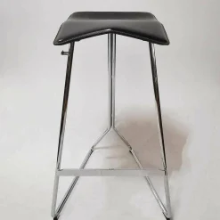 ClassiCon Barhocker & Barstühle|Barstuhl Triton Sitz Kernleder Schwarz Gestell Chrom