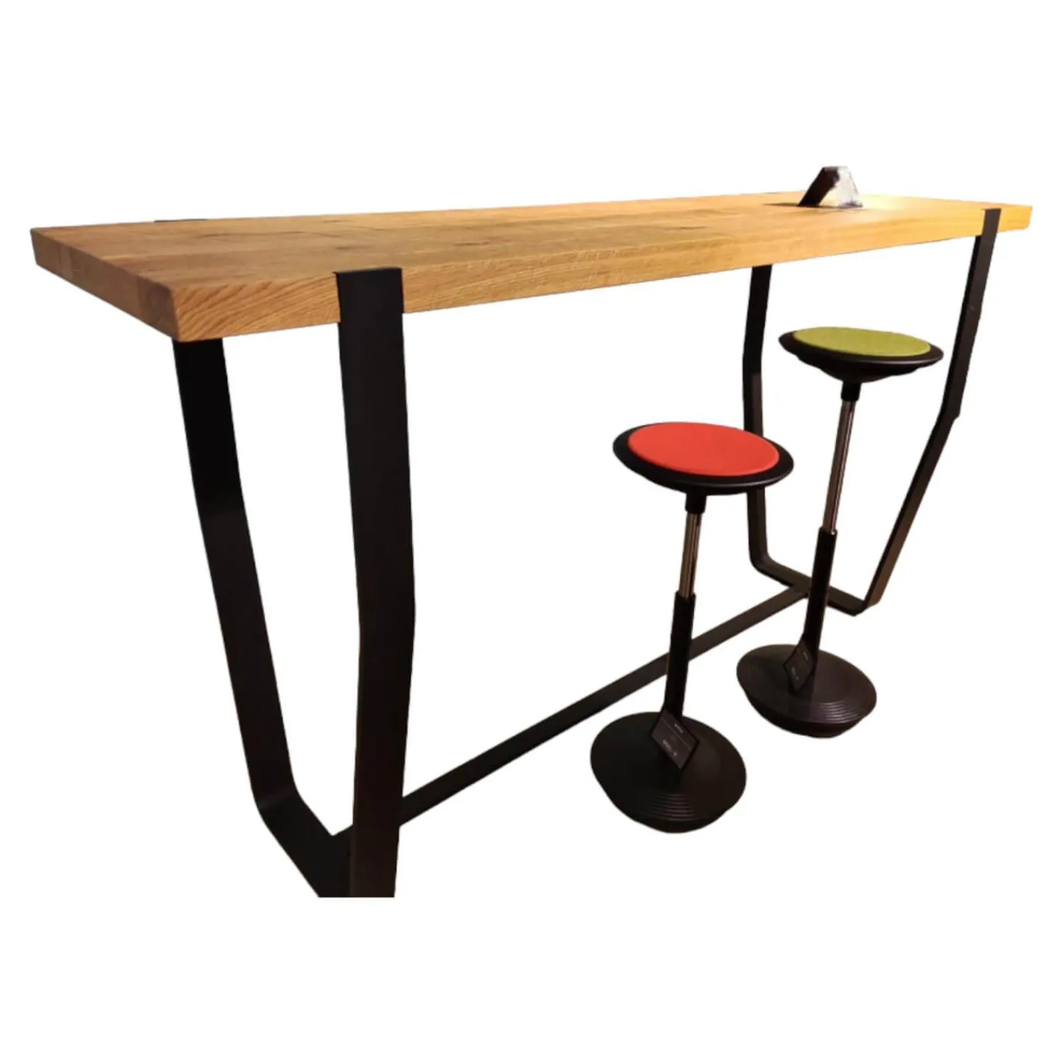 Janua Esstische|Bartisch Clamp Tischplatte Eiche Mit Metallgestell Schwarz Pulverbeschichtet