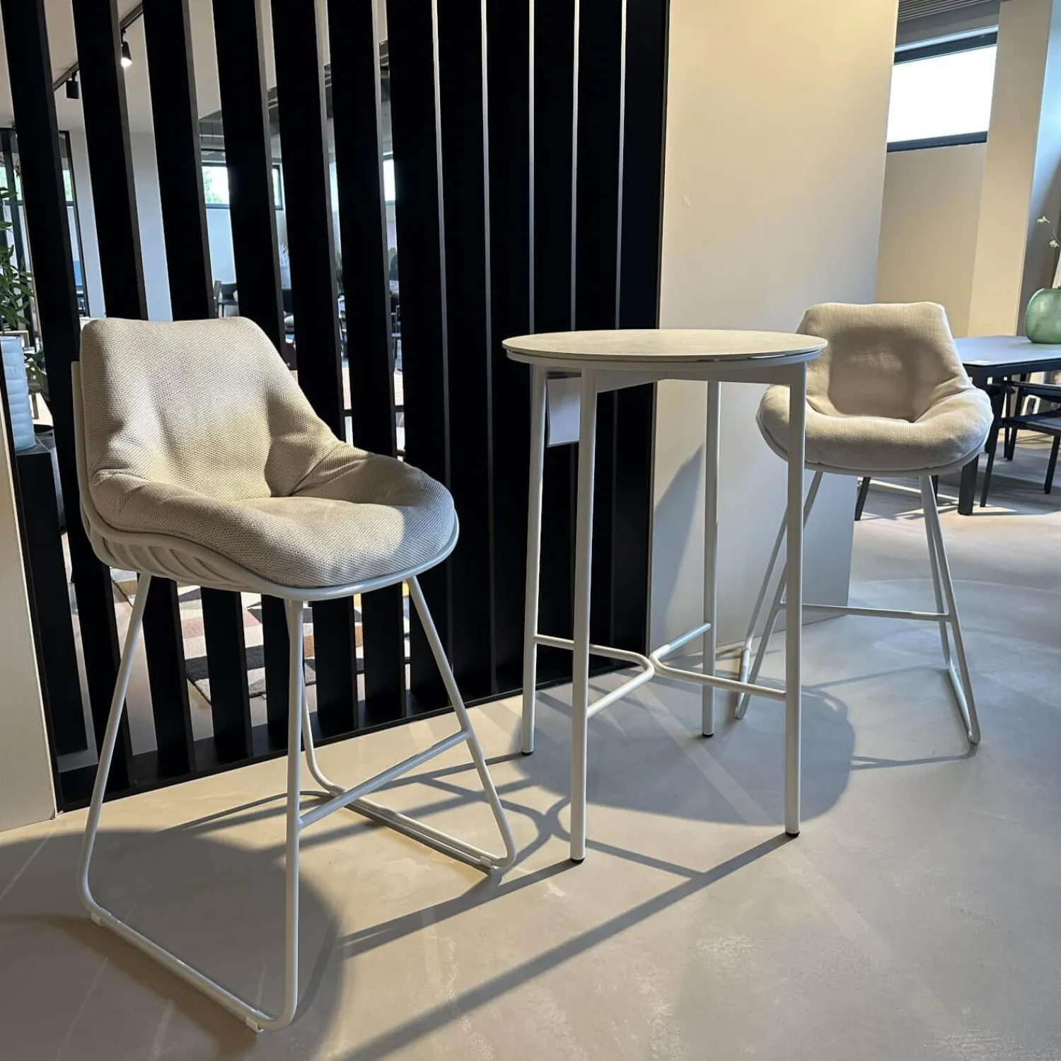 Solpuri Essgruppen|Bartisch Napoli Platte Dekton Sabbia Inklusive Barhocker Chill Stoff Diamond Calcutta Marble Beige