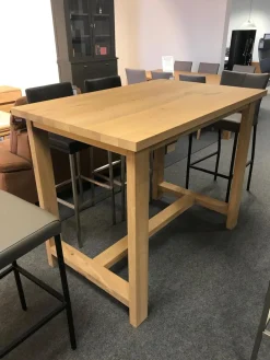 Fornestas Esstische|Bartisch Wildeiche Massiv Weiß Geölt 140 x 90