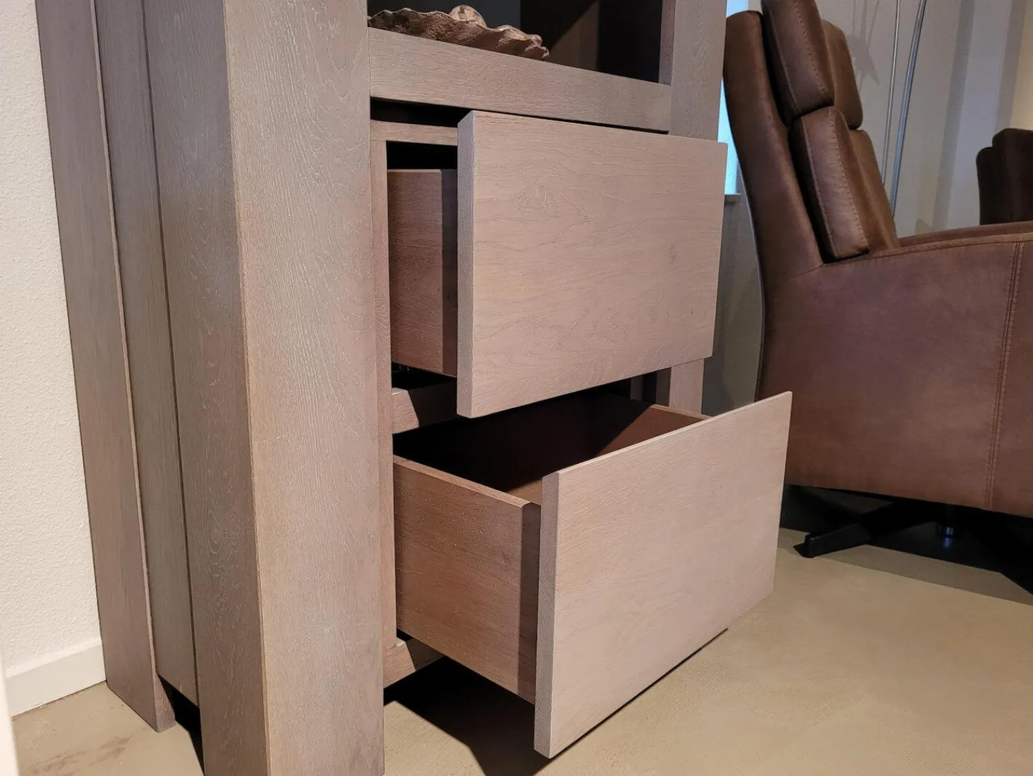 Probilex Regale|Bücherregal Markant Eiche Massiv Silver Grey