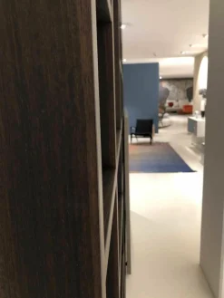 Porro Regale|Bücherregal System Structure W40 Eucalyptus mit Schiebetür