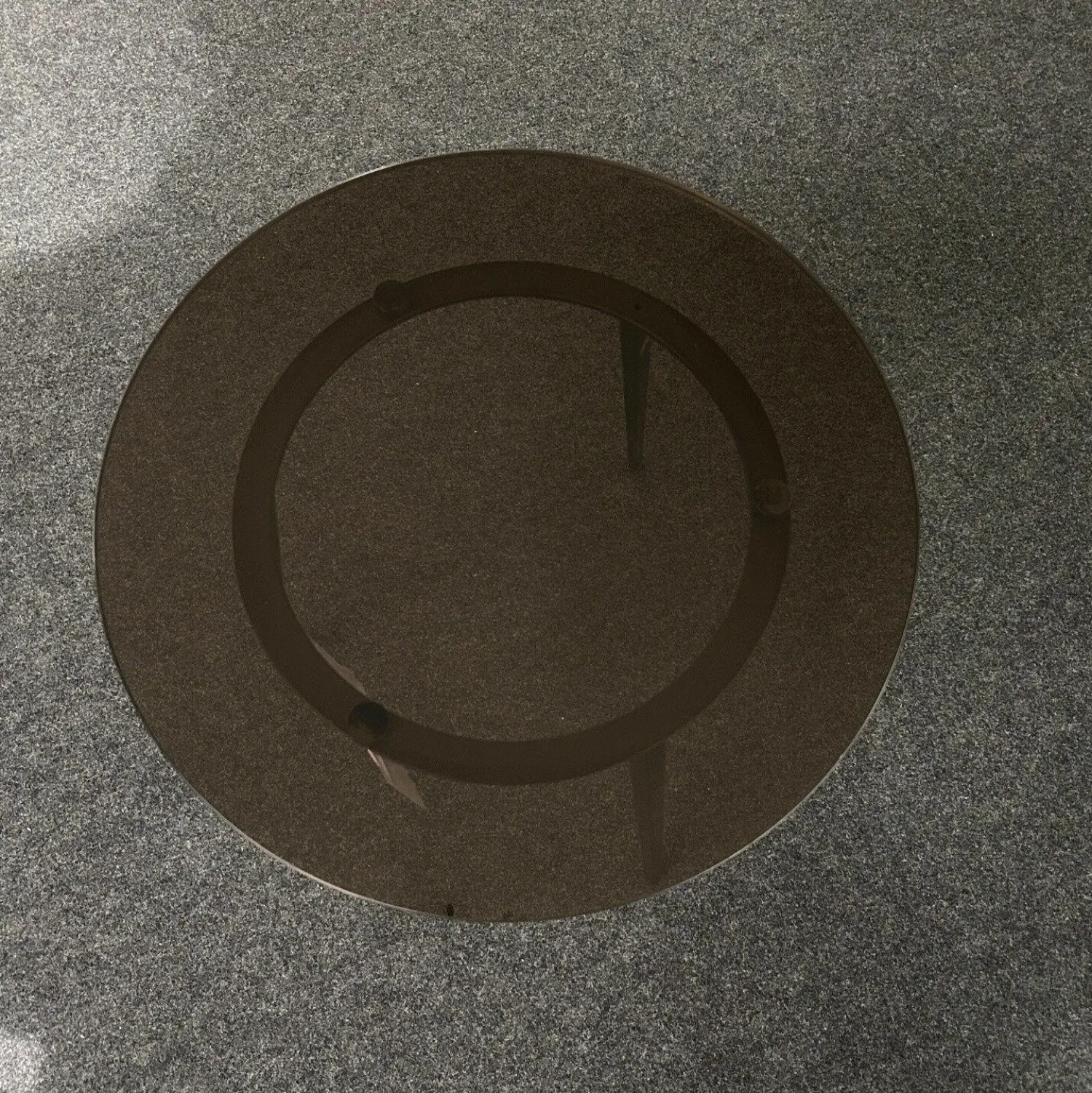 Draenert Beistelltische|Beistelltisch 1380 Tosca Farbglas Braun Gestell Stahlrohr Dunkelbronze