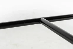 Meridiani Beistelltische|Beistelltisch Adrian 50R Platte Marmor Kenya MR2 Gestell Schwarz Matt Lackiert