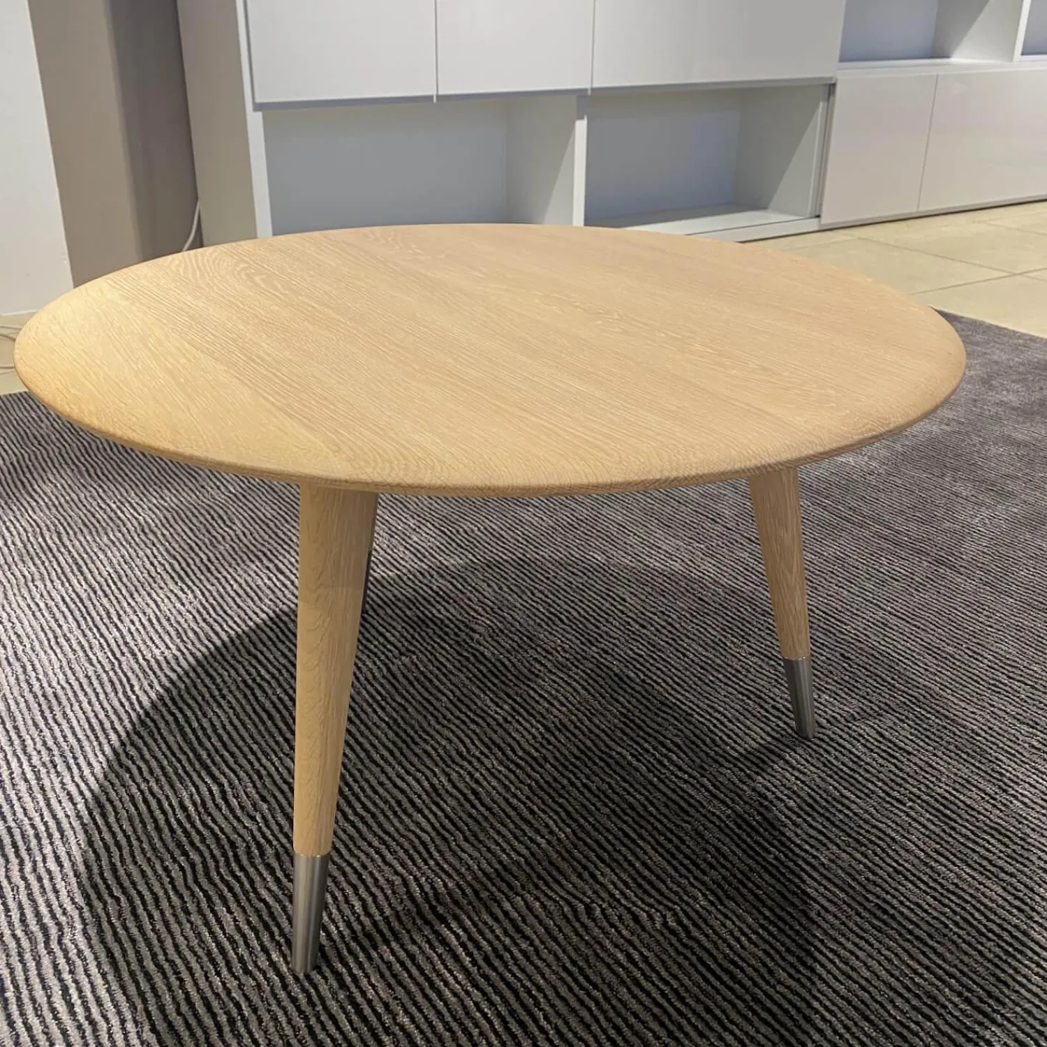 Gramrode Möbelfabrik Couchtische|Beistelltisch AK 2520 Eiche Weiß Geölt Beine Mit Stahlmantel