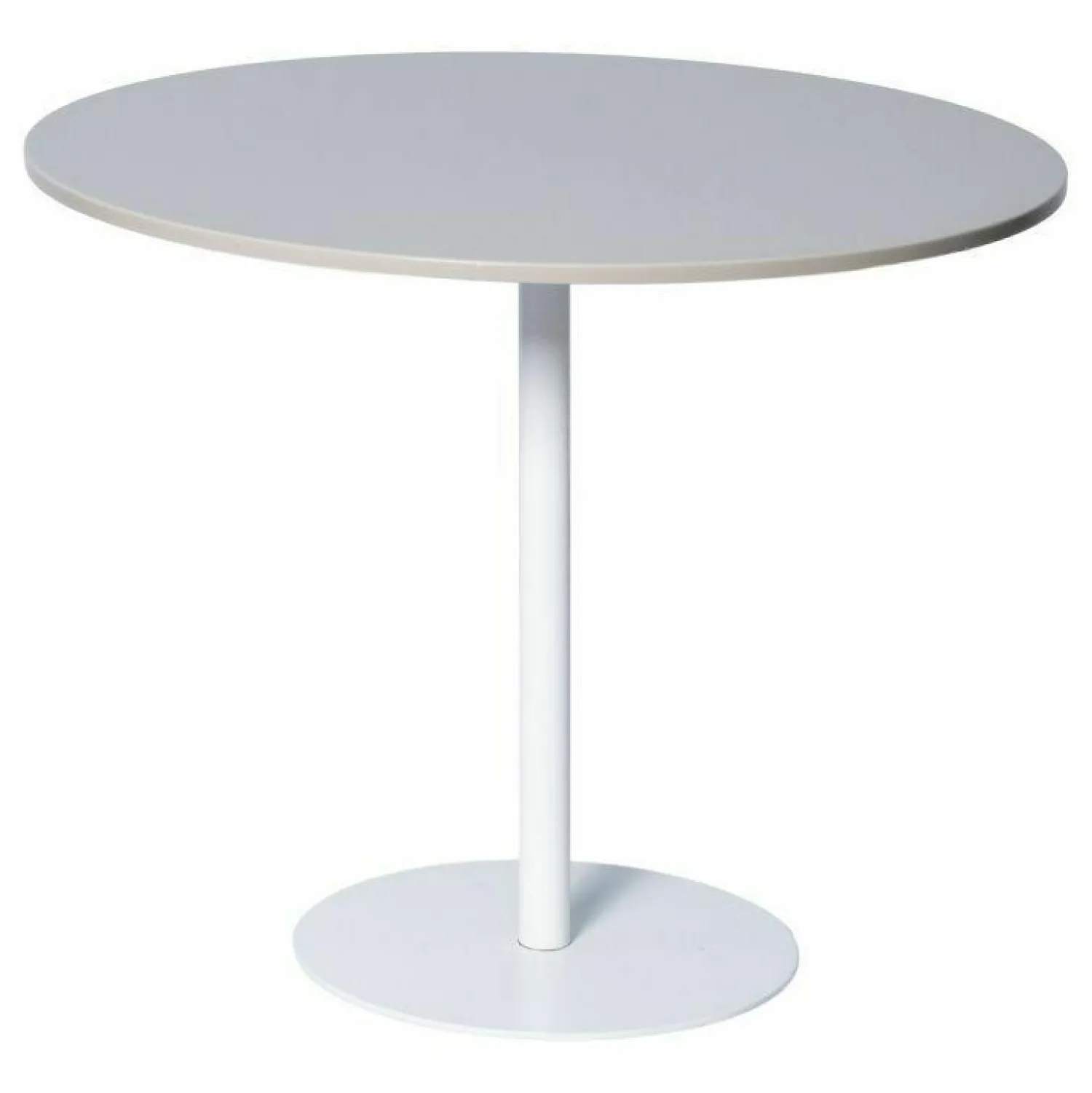 Minotti Gartentische|Beistelltische|Beistelltisch Bellagio Outdoor Platte Corian Elegant Grey Gestell Metallrohr und Platte Weiß