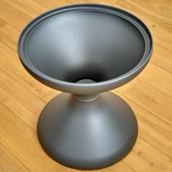 Gloster Beistelltische|Beistelltisch Bells Teakplatte Gestell Aluminium Meteor Schwarz Pulverbeschichtet Mit Ice Bucket