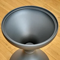 Gloster Beistelltische|Beistelltisch Bells Teakplatte Gestell Aluminium Meteor Schwarz Pulverbeschichtet Mit Ice Bucket