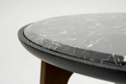 Giorgetti Beistelltische|Beistelltisch Blend 56686 Rund Marmorplatte Portoro Basis Bronzefarben Rund