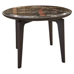 Giorgetti Beistelltische|Beistelltisch Blend Marmor Schwarz Gestell Eschenholz