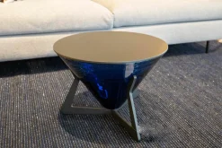 Aguti Design Beistelltische|Beistelltisch Brillant Azur Azurblau Anthrazit