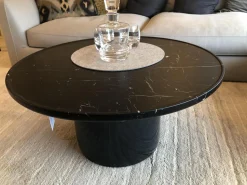 B&B Italia Beistelltische|Beistelltisch Button, 2-er Set, Platte Marmor Marquinia 0955M, Gestell lackiert anthrazit