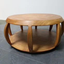 Mauro Mori Beistelltische|Beistelltisch Circus Maxi Rund Holz Albizia Rosa