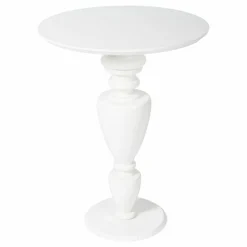 Zanotta Beistelltische|Beistelltisch Doris 6535 Hochglanzlack Weiss RAL 9016 Rahmen Stahl Fuß Und Platte Lackiertem Holz