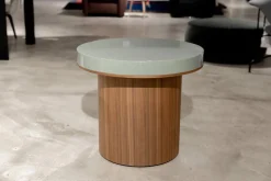 Cassina Beistelltische|Beistelltisch Dress Up Platte Grün Lackiert LP-Verde Salvia Basis Nussbaum