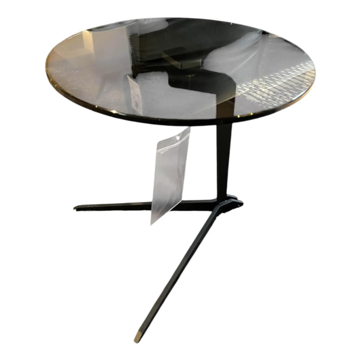 Musterring Couchtische|Beistelltisch Fabia Platte Rauchglas Schwarz Gestell Stahl Schwarz Lackiert