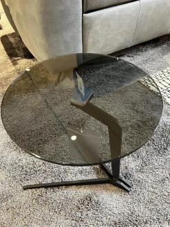 Musterring Couchtische|Beistelltisch Fabia Platte Rauchglas Schwarz Gestell Stahl Schwarz Lackiert