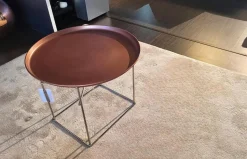 B&B Italia Beistelltische|Beistelltisch Fat Fat TFF62 A Tablett Kupfer Brüniert Gestell Glänzend Verchromt