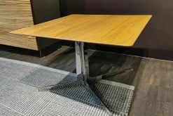 Flexform Beistelltische|Beistelltisch Fly 14X50 Platte Canaletto Top B Nussbaum Gestell: Chrom Glänzend